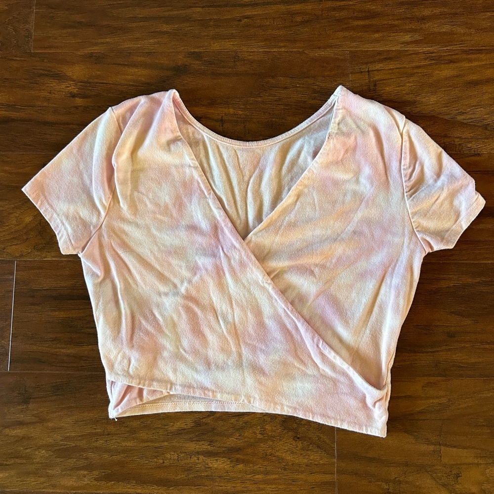 Aero reversible crossover tiedye crop top